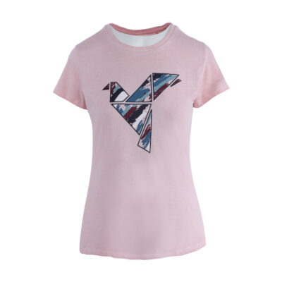 Blink - Ladies Printed Origami Bird T Light Pink