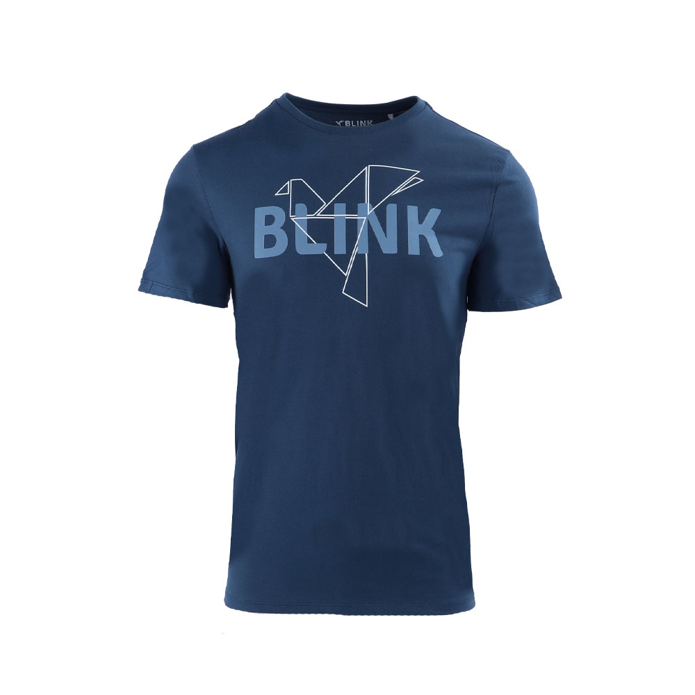 Blink - Graphic Origami Bird Mens T-Shirt Blue