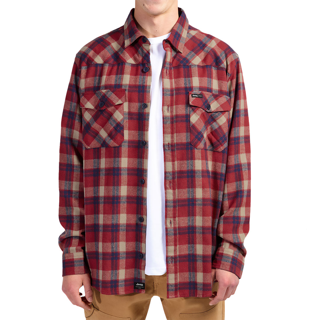 Jeep - Light Weight Flannel Shirt Mens - Image 4